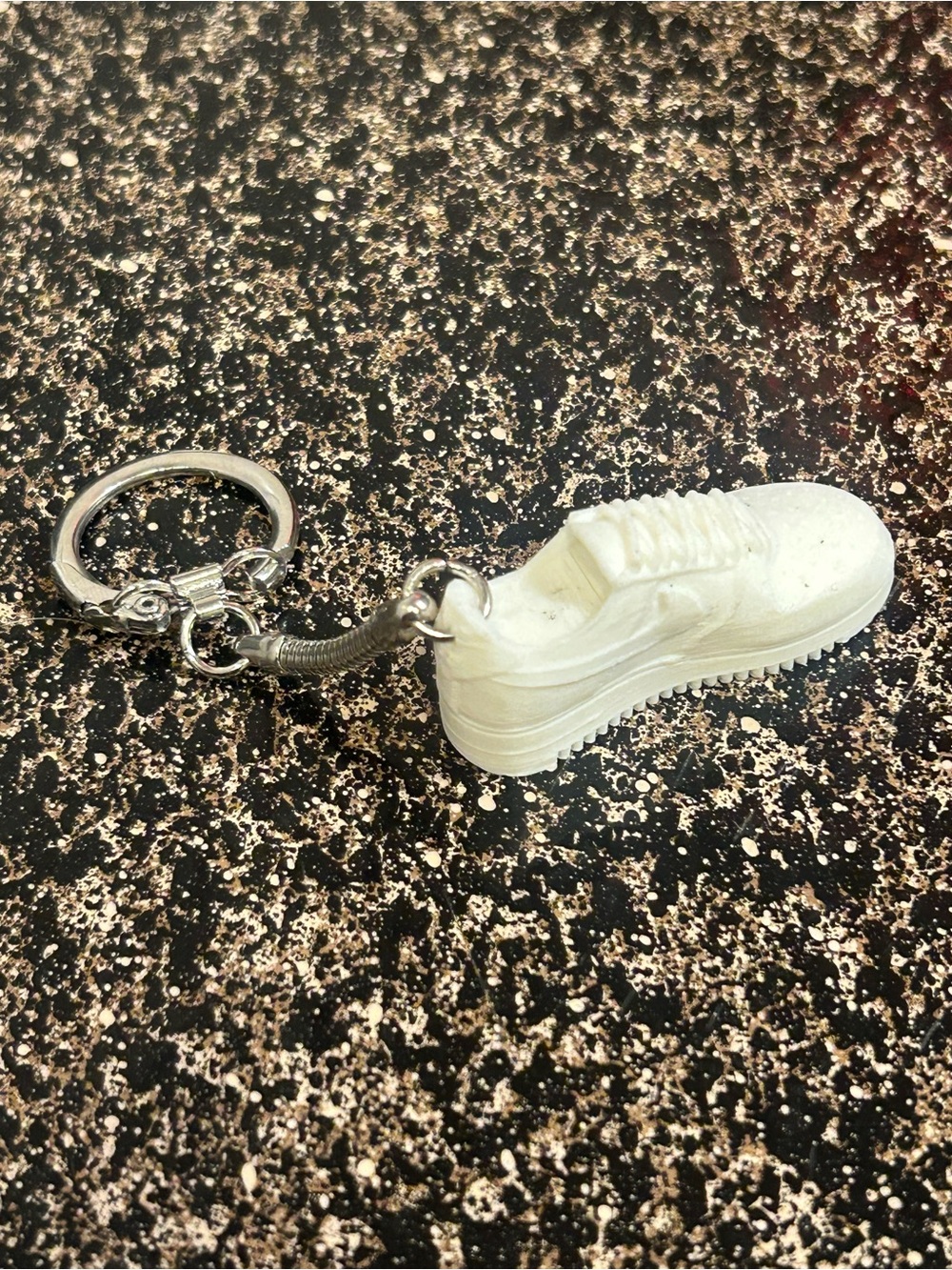 Kids White Sneaker Keychain Accessory